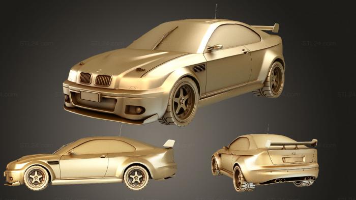 Автомобили и транспорт (Bmw m3, CARS_0847) 3D модель для ЧПУ станка